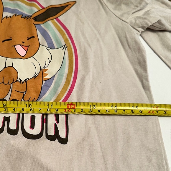 Pokémon Girls Tan Cotton Long-sleeve Shirt Top-Size XL - Picture 6 of 9